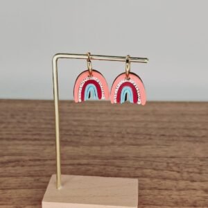 Pendiente arcoiris aro mini