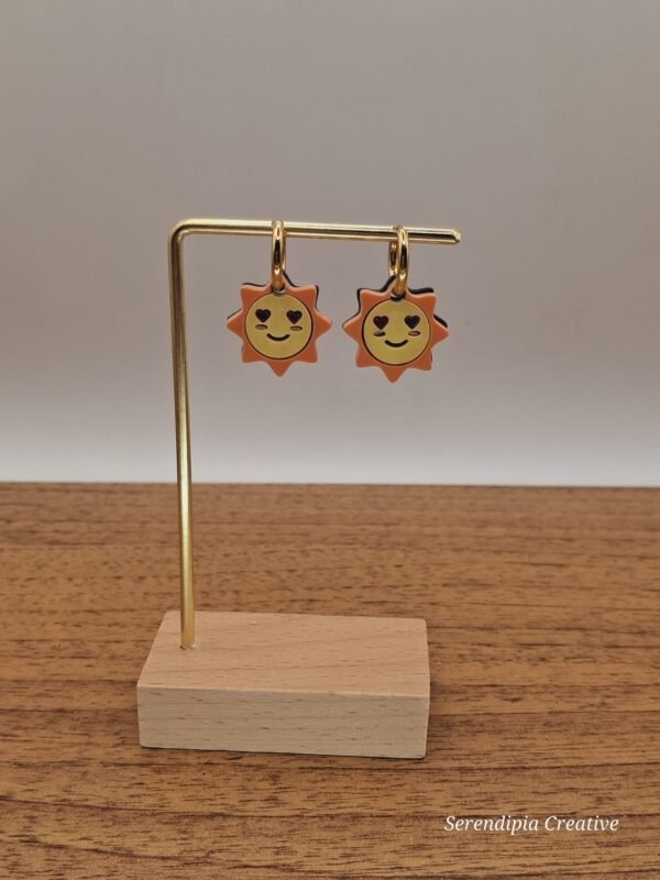 Pendiente Sol mini aro