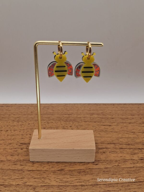 Pendiente abeja mini aro