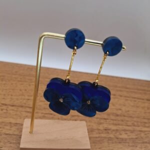 Pendiente pensamiento azul extensor