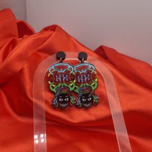 Boteiro grande botón metacrilato estampado